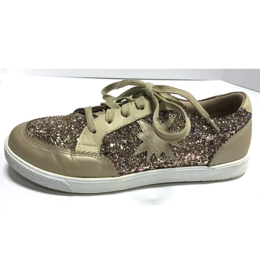 Elephantito Youth All American, Golden Glitter Sneakers, Girls’ Size 4 M.